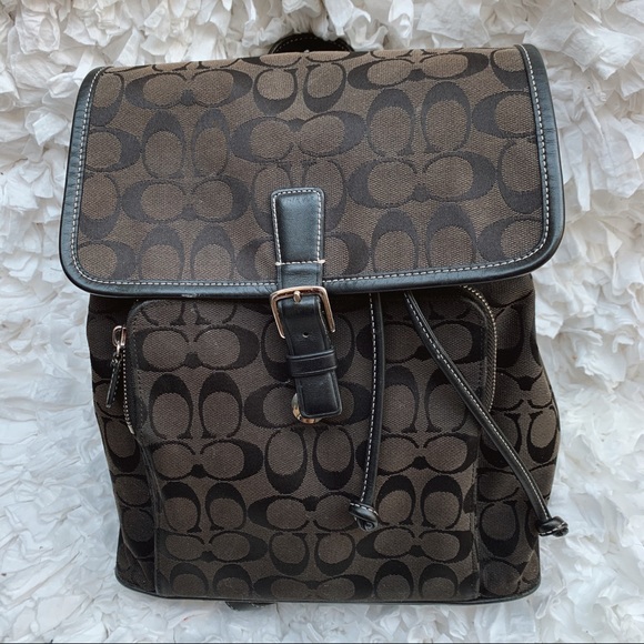 Coach Handbags - ❗️SOLD❗️Coach black backpack with C logo🎒